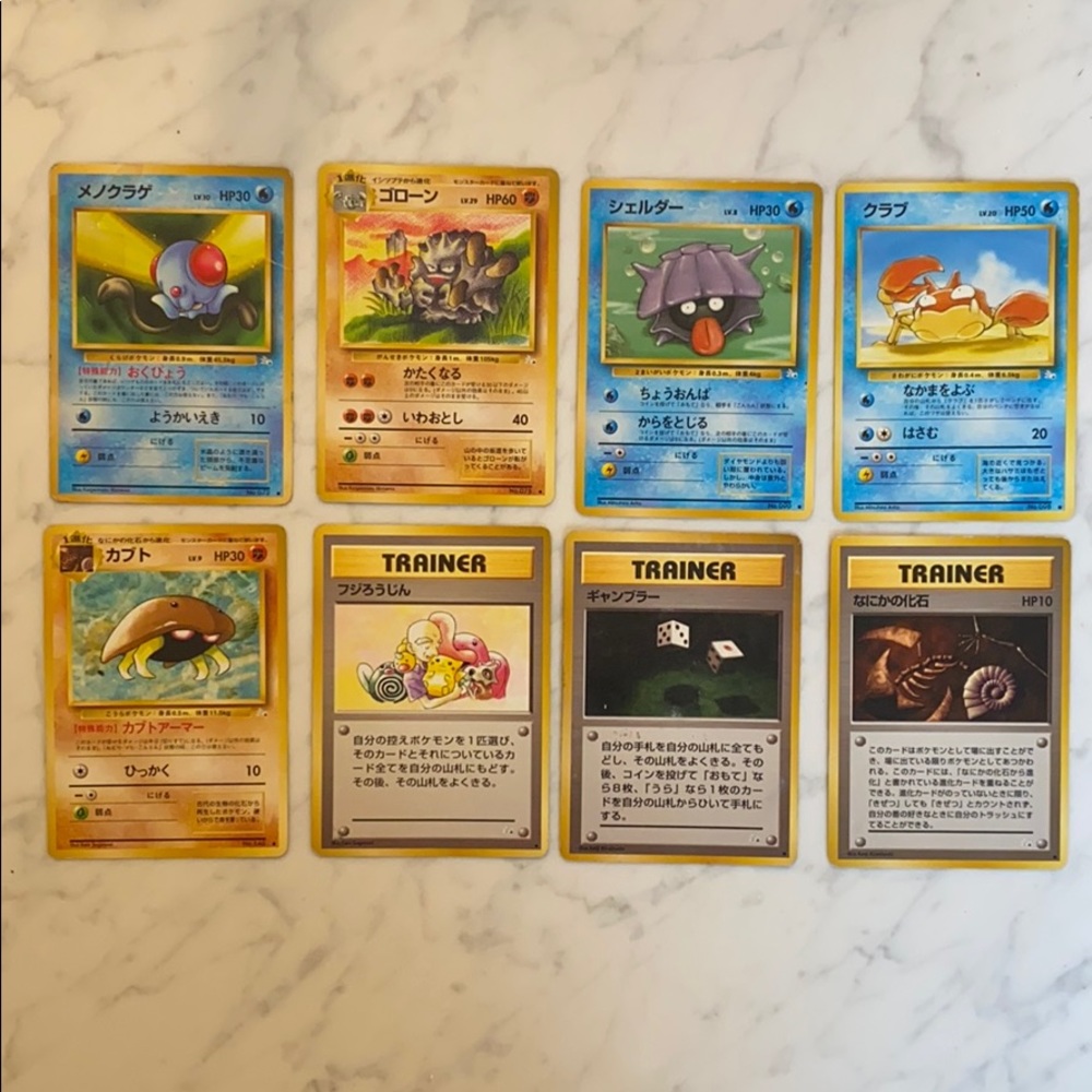 Japanese Fossil Set Pokémon Card Lot